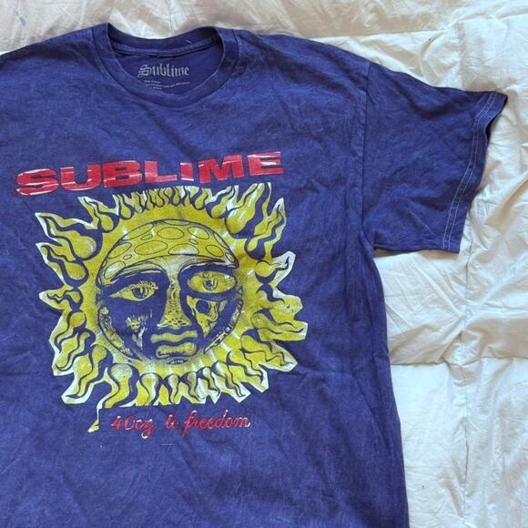 Sublime 40 oz to freedom band tee L casual short sleeve shirt skater celestial - Picture 3 of 8